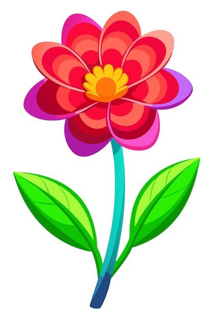 Vector De Elementos De Flores Coloridas De Primavera Sobre Un Fondo