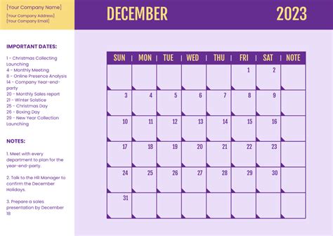 Free December 2023 Calendar With Holidays Template - Edit Online & Download | Template.net