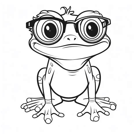 Laubfrosch Mit Brille Happycoloring Net