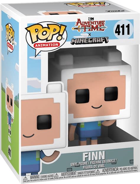 Funko Pop Animation 411 Adventure Time X Minecraft Finn Vinyl