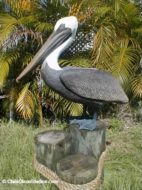 Gallery Art Work Lifesize Brown Pelican Nautical Wildlife Art Sculpture