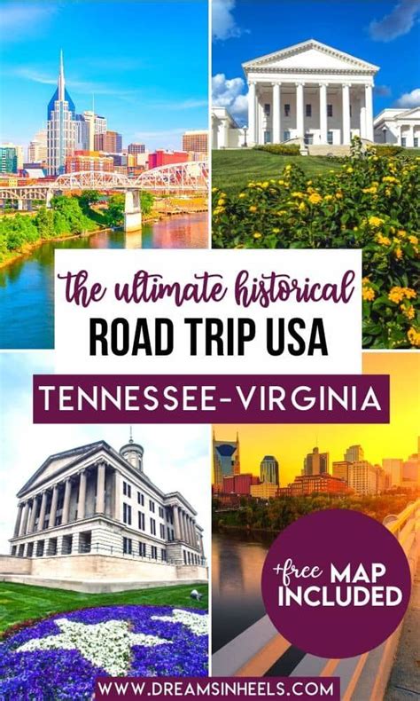 A Historical Road Trip From Tennessee To Virginia Free Map