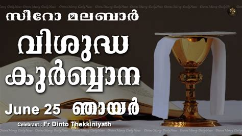 Holy Mass I Sunday I Malayalam I Syro Malabar I 10 AM June 25 I