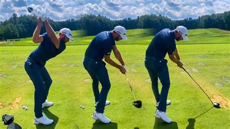 Dustin Johnson Golf Swing DRIVER SWING Full Speed SLOW MOTION