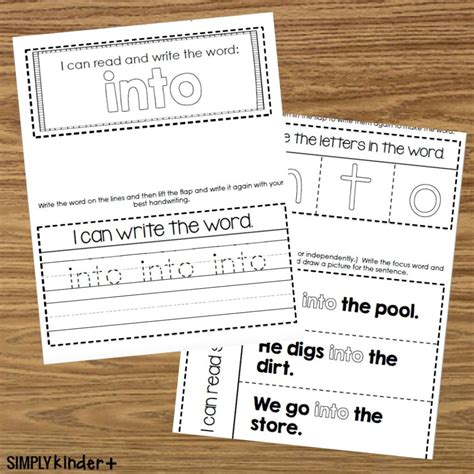 Into Sight Word Interactive Notebook Fry Dolch Primer Simply