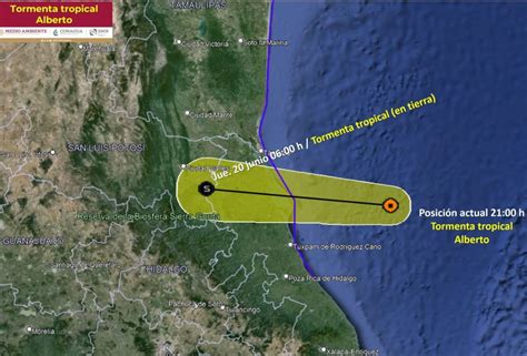 La Tormenta Tropical Alberto tocará tierra Veracruz y Tamaulipas