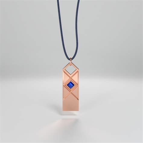 Solid Lucky Charm Pendant Pink Gold Nadia Zachou Fine Jewellery Creations