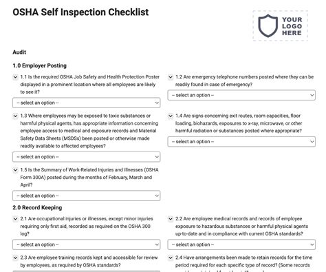 Osha Inspection Checklists Self Inspection Checklists These Hot Sex