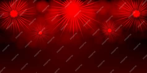 Premium Vector Red Sparkle Fireworks On Dark Background