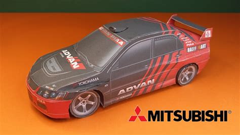 Paper Craft Mitsubishi Lancer IX DIY Mitsubishi DIY Racing Car