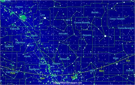 Constellation Map Printable In Northern Hemisphere