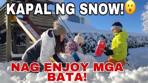 Ang Kapal Ng Snownag Enjoy Mga Bata Sa Paglalaro Lalo Na Si Ellie