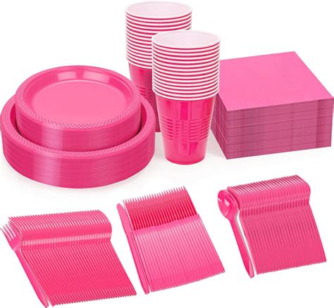 Amazon Wellife Pieces Hot Pink Party Supplies Hot Pink