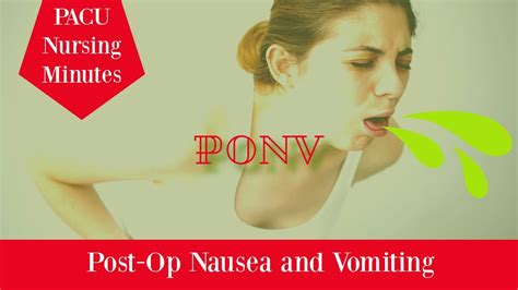 Ponv Post Op Nausea And Vomiting Pathophys Risk Factors And 2020