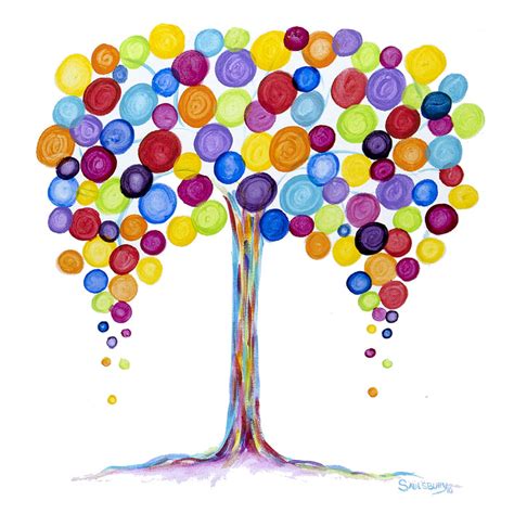 Balloon Tree Painting by Heather Saulsbury - Fine Art America