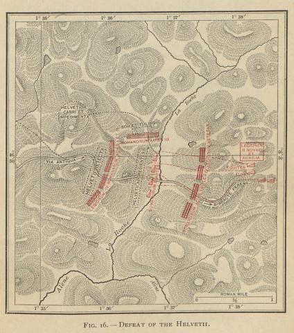 Map: Defeat of the Helvetii by A. Von Kampen | Dickinson College ...