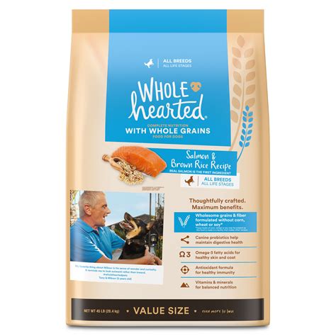 WholeHearted Whole Grains Salmon Recipe Dry Dog Food, 45 lbs. | Petco