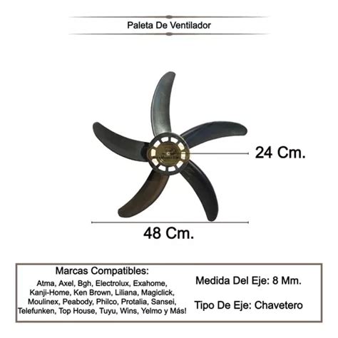 Aspa Pala Paleta Ventilador Atma Vp Vpa Pulgadas En Venta En