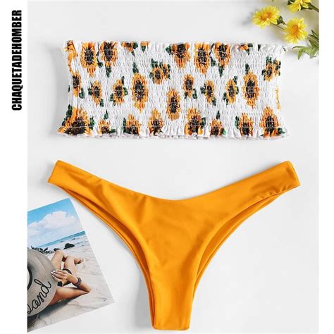 Jual Preorder Sexy Bikini Woman Pleated Print Swimwear Summer Two