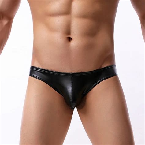 Homens Sexy Lingerie De Couro Cal As Curtas L Tex Shaping Bainha