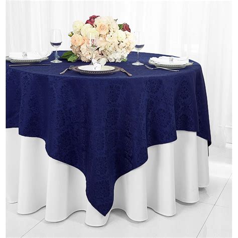 Wedding Linens Inc 72x72 Damask Jacquard Polyester Table Overlay