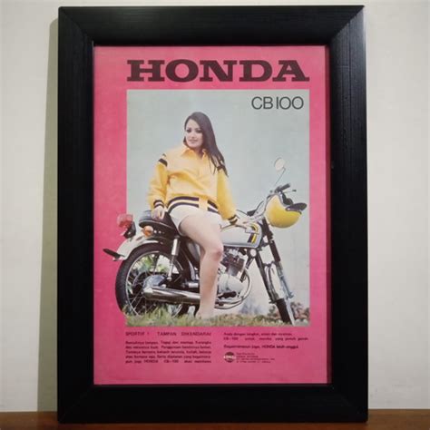 Jual Iklan Jadul Motor Honda Cb Hiasan Dinding Dekorasi Antik