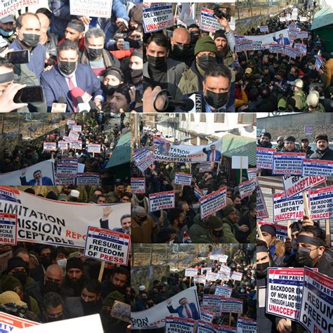 Apni Party Stages Protest Against Delimitation Report In Jammu