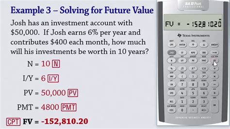 Time Value Of Money Calculations On The Ba Ii Plus Calculator Youtube