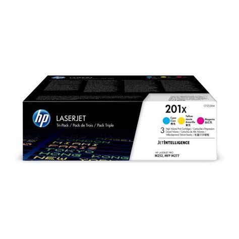 HP 201X Pack 3 Toners LaserJet Cyan Magenta Jaune Grande Capacite