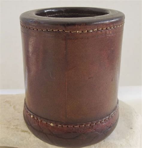 Vintage Leather Bar Dice Cup