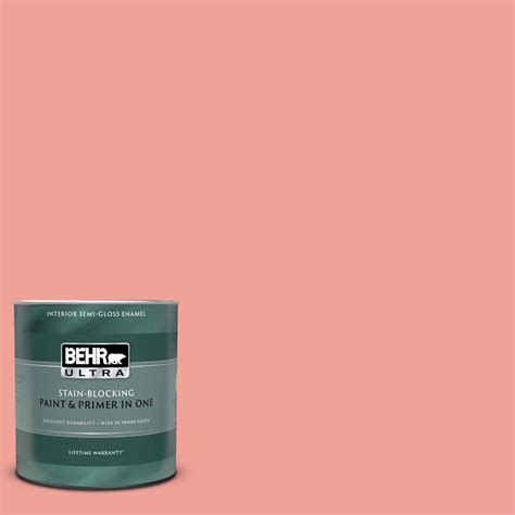 Behr Ultra Qt D Peach Tile Semi Gloss Enamel Interior Paint