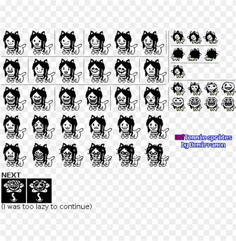 Underswap Temmie Sprite Sheet - Sprite PNG Transparent With Clear ...