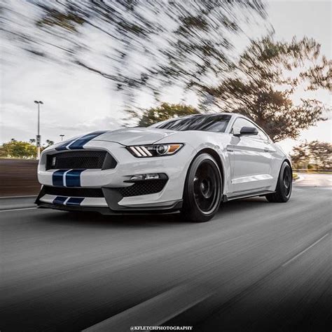 2016 Ford Mustang Shelby Gt350 Avalanche Gray With Tech Pack Blue Stripes