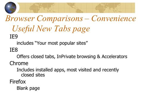 Browser Comparisons Internet Explorer 8 And 9 Chrome 11 And Firefox 4