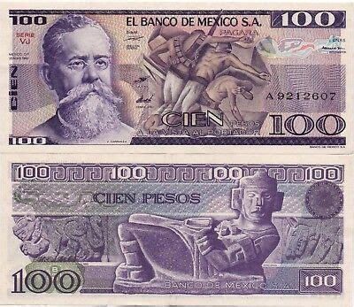 Uncirculated Unc Crisp Mexico Banknote Pesos Bill Paper Money Mix