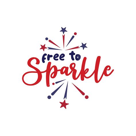 4th July Vector Hd PNG Images Free To Sparkle Usa 4th Of July Quote