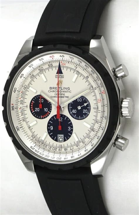 Breitling Chrono Matic A G Sold Out Silver Black