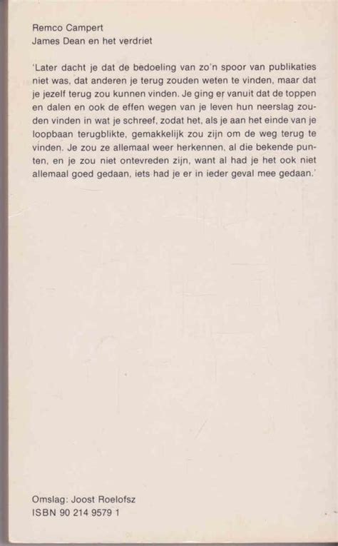 James Dean En Het Verdriet Remco Campert 9789021495798 Boeken