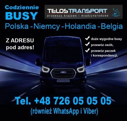 HOLLANDEX TelosTransport pl codziennie DUŻE komfortowe BUSY busy na