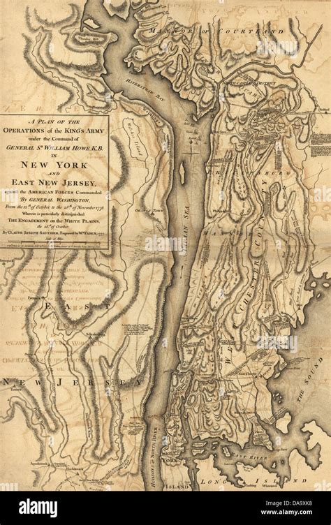 Map Of Howe S Operations In New York And New Jersey 1776 From Atlas Of The Battles Of The