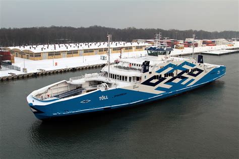 Tõll Double Ended Ferry Arrived In Estonia Poland At Sea Maritime