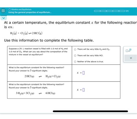 Solved Kinetics And Equilibrium Using The General Properties Of