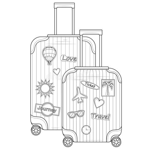 Coloring Luggage Stock Illustrations 378 Coloring Luggage Stock