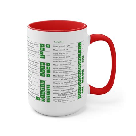 Excel Shortcut Mug Excel Shortcuts White Glossy Mug Etsy