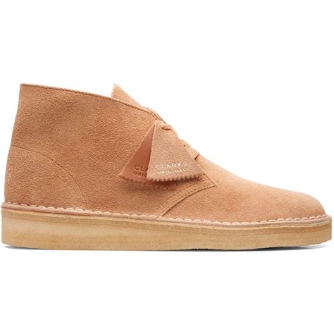 CLARKS ORIGINALS Desert Coal Suede Desert Boots In Light Tan