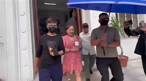 sarah discaya leaves doj  lighthearted remark gandahan niyo ang