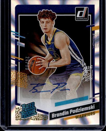 2023 24 Donruss Basketball Brandin Podziemski 290 Rookie RC Holo Laser