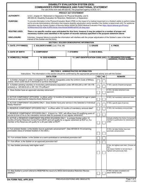 Blank Da Form 705