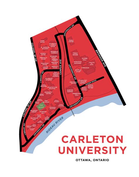 Carleton University Map Print Jelly Brothers