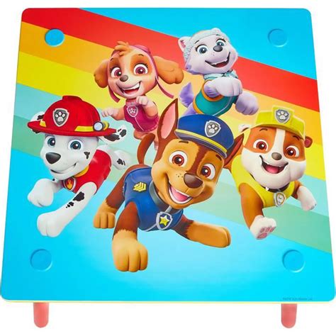 Mesa Y Dos Sillas Madera Paw Patrol Nuevo Modelo Apart Coches